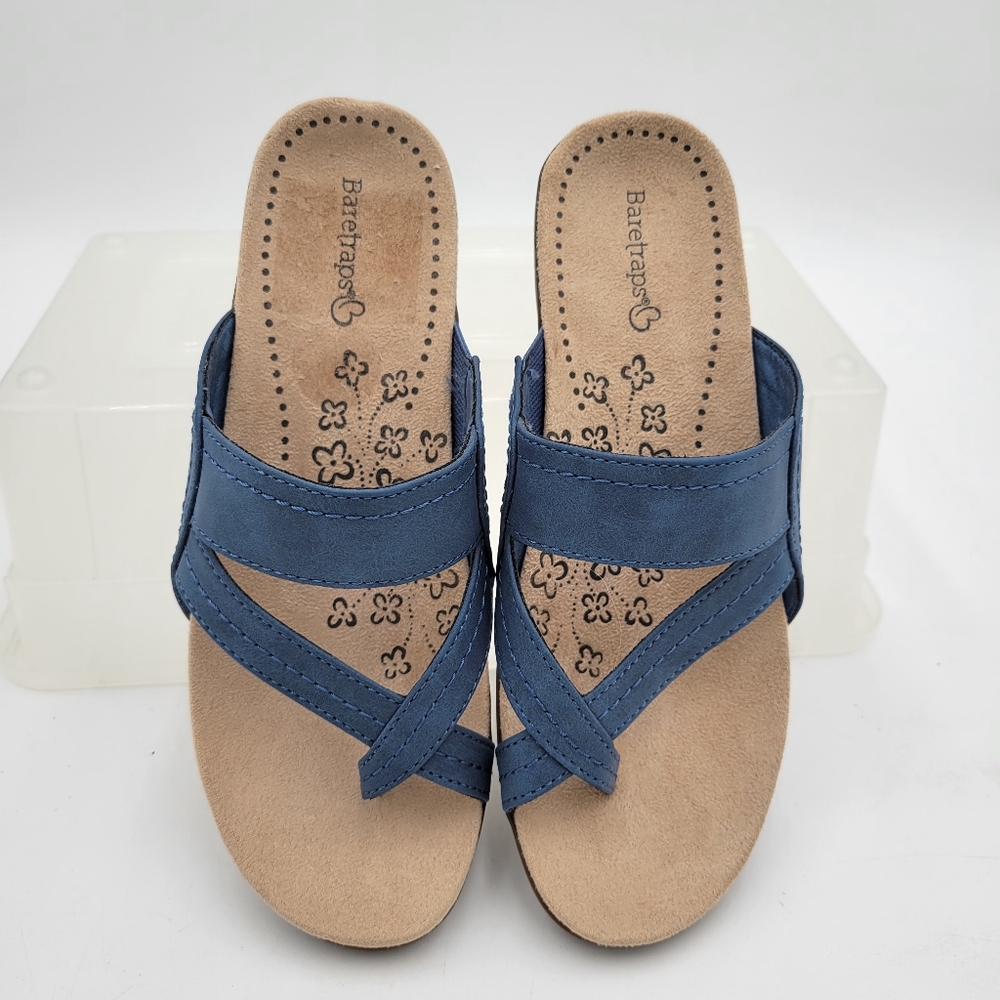 Bear Traps Jadine Blue Sandals Low Heel BTS23-10422-222-163 Size 6